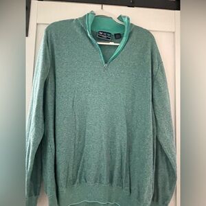 Men's Teal Zip-Up Sweater